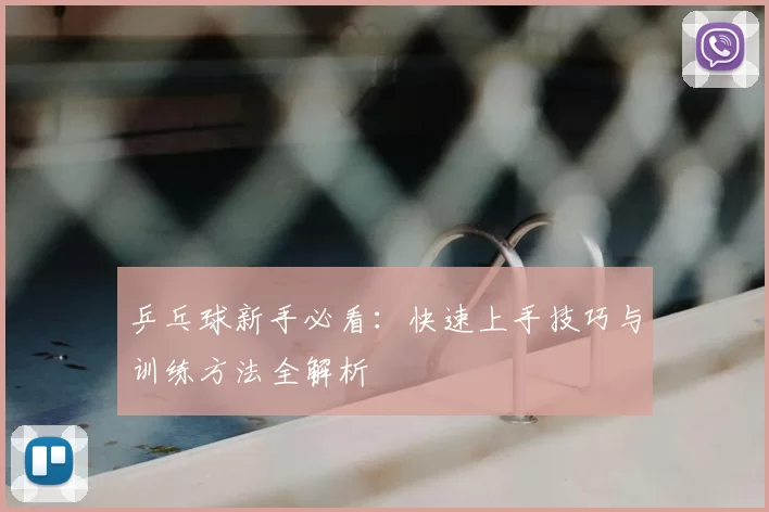 乒乓球新手必看:快速上手技巧与训练方法全解析